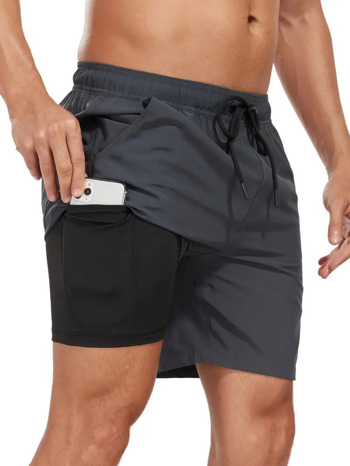 Maillot de bain homme – Séchage rapide – Soutien doublé – Taille élastique – Mi-cuisse