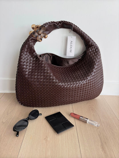 Sac cabas femme – Grand format structuré – Texture tressée – Style minimaliste
