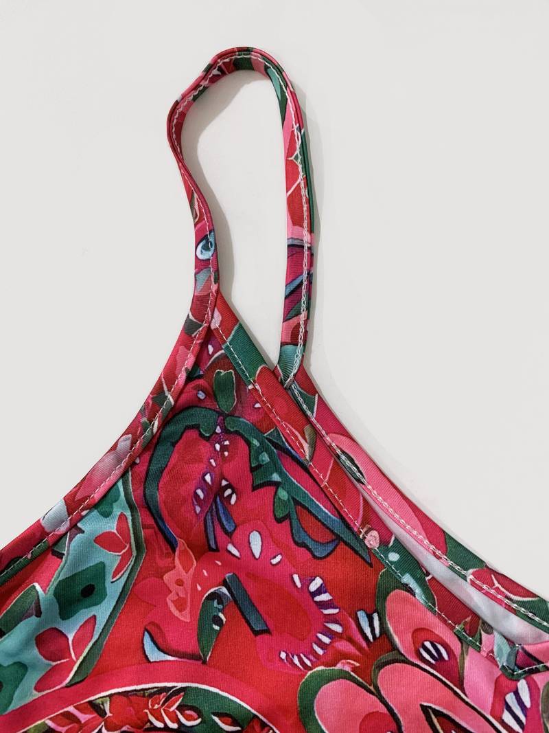 Robe Femme Cami – Tissu Respirant – Décolleté V – Coupe A-Ligne Fluide Sans Manches