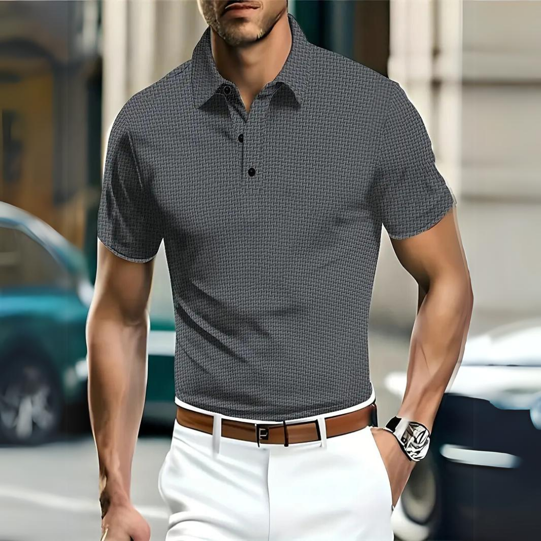 Polo homme – Coupe slim – Maille douce – Col classique – Style casual chic
