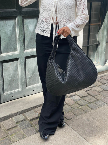 Sac cabas femme – Grand format structuré – Texture tressée – Style minimaliste