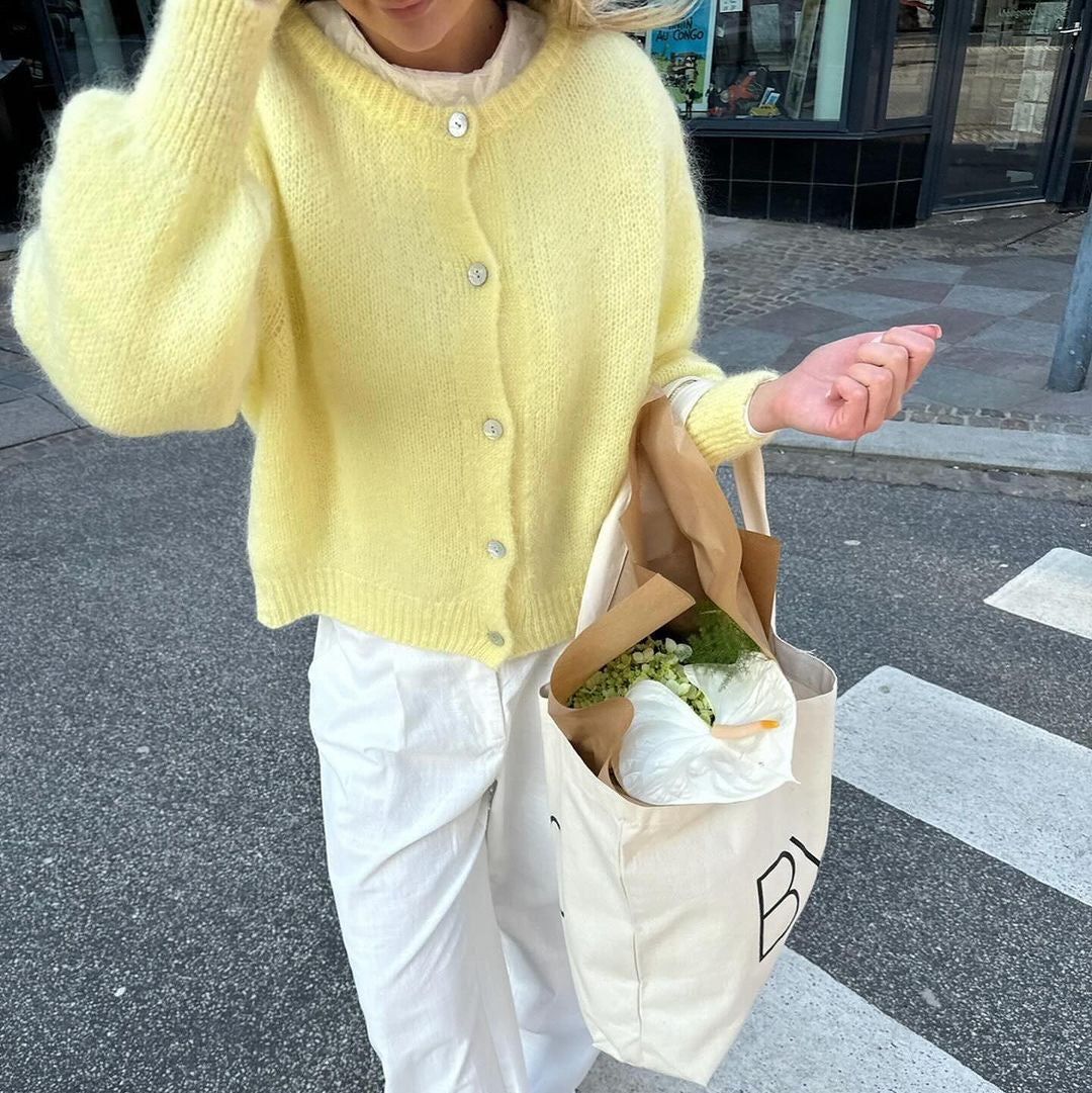 Femme Cardigan - Tricot Doux et Chaud - Coupe Casual - Manches Longues - Basique Polyvalent