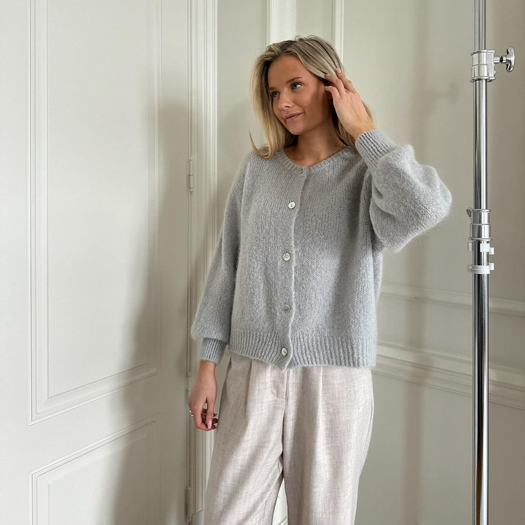Femme Cardigan - Tricot Doux et Chaud - Coupe Casual - Manches Longues - Basique Polyvalent