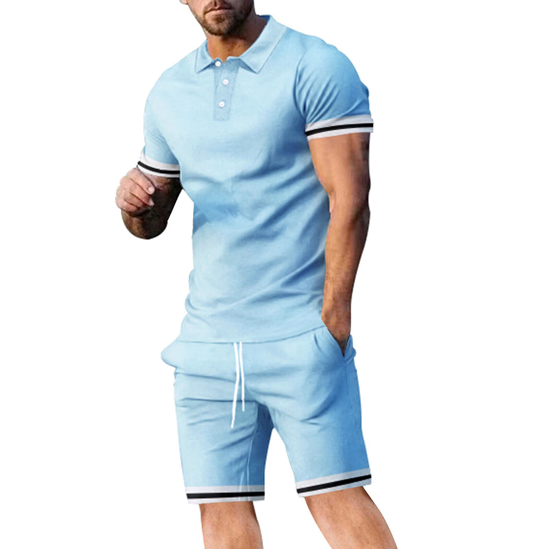 Ensemble polo et short homme – Coupe slim – Style sport décontracté