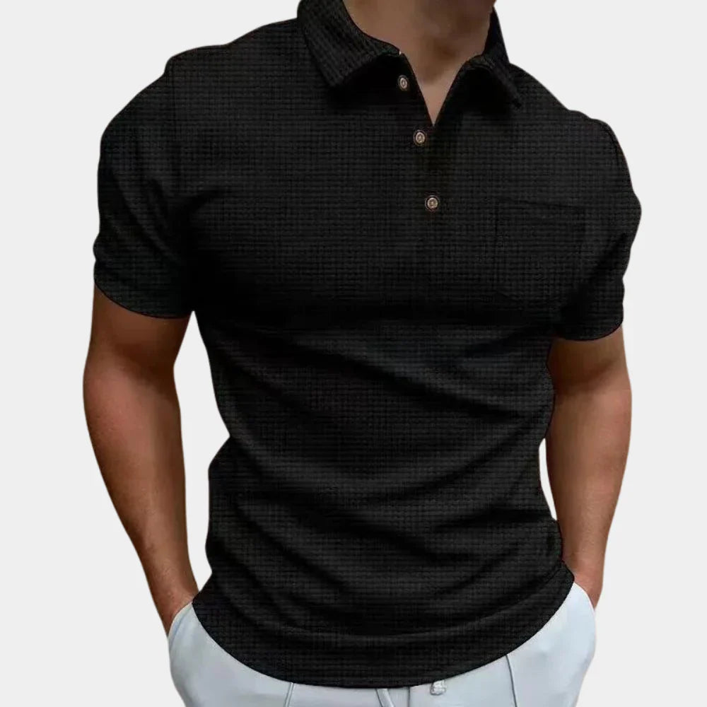 Polo homme – Coupe ajustée – Tissu respirant – Manches courtes – Style décontracté