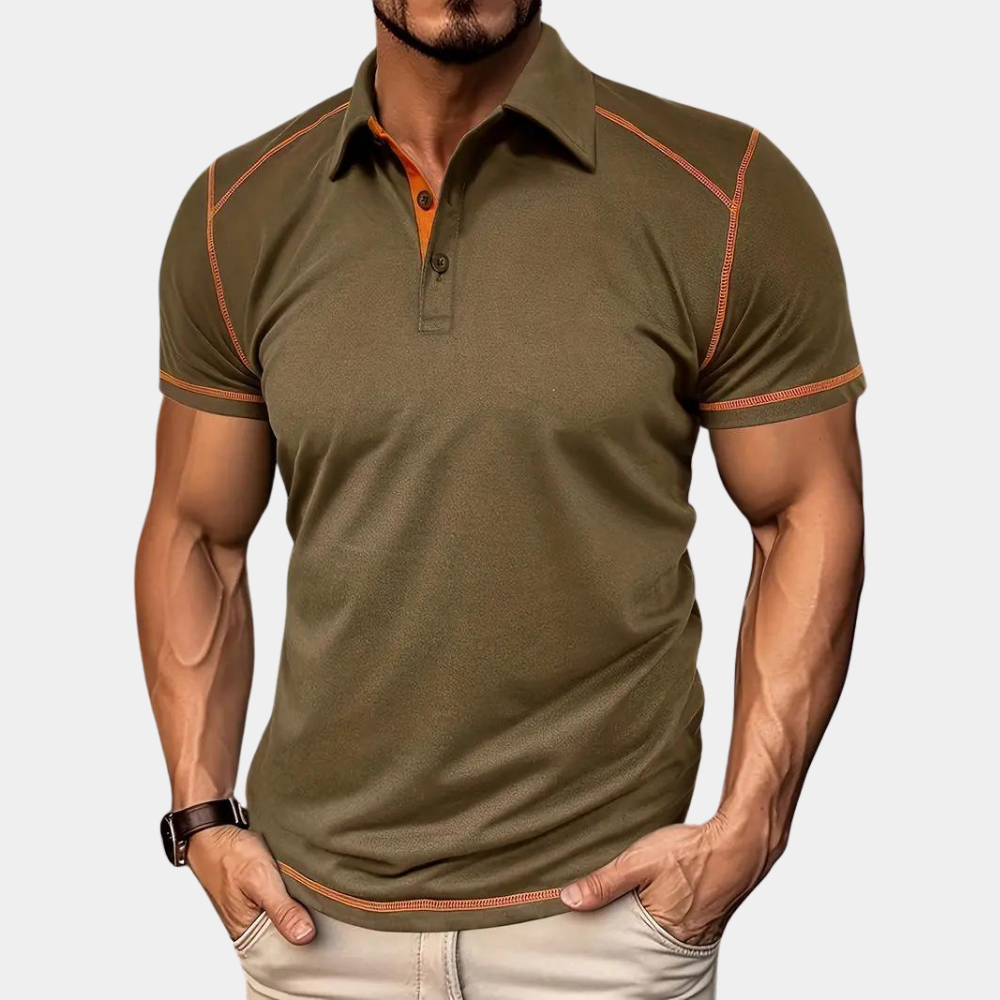 Polo homme – Coupe slim – Maille douce – Manches courtes – Style ajusté