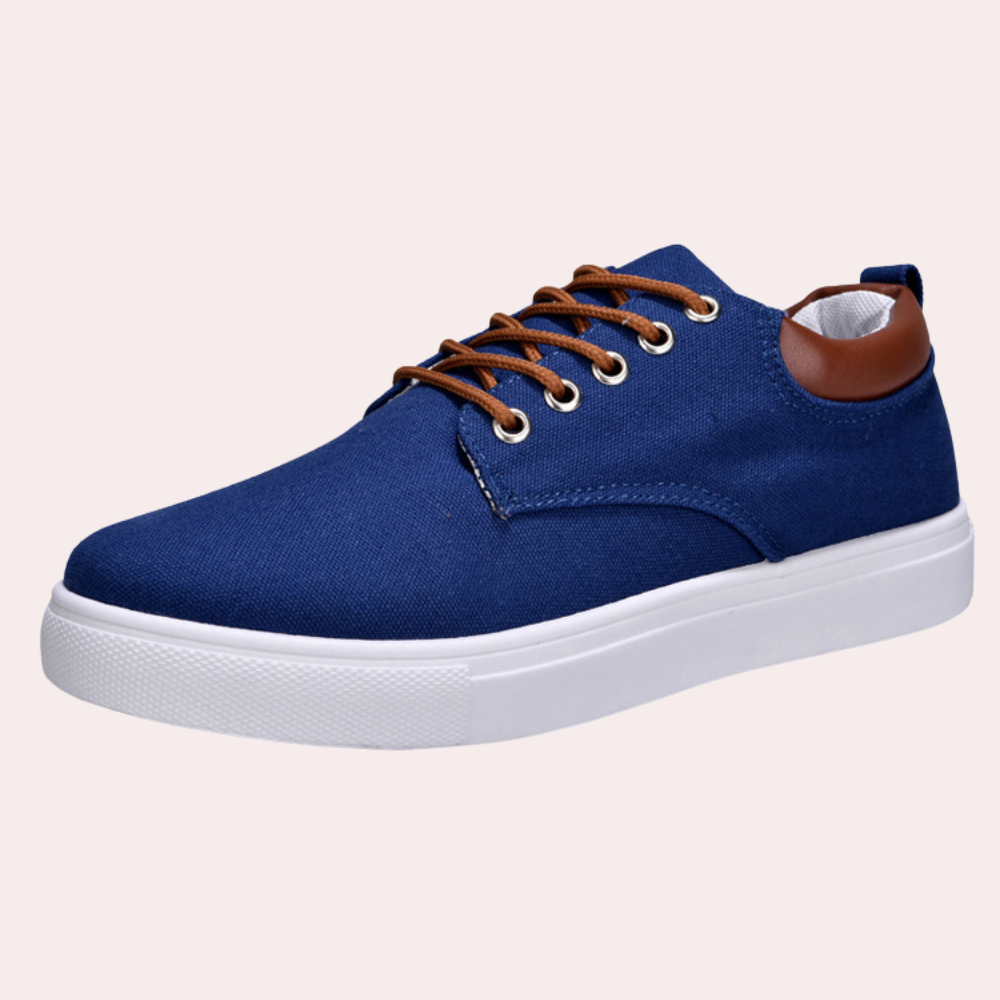 Chaussures basses homme – Slim fit – Similicuir – Semelle en caoutchouc blanc