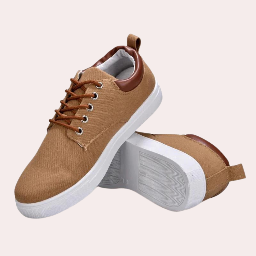 Chaussures basses homme – Slim fit – Similicuir – Semelle en caoutchouc blanc