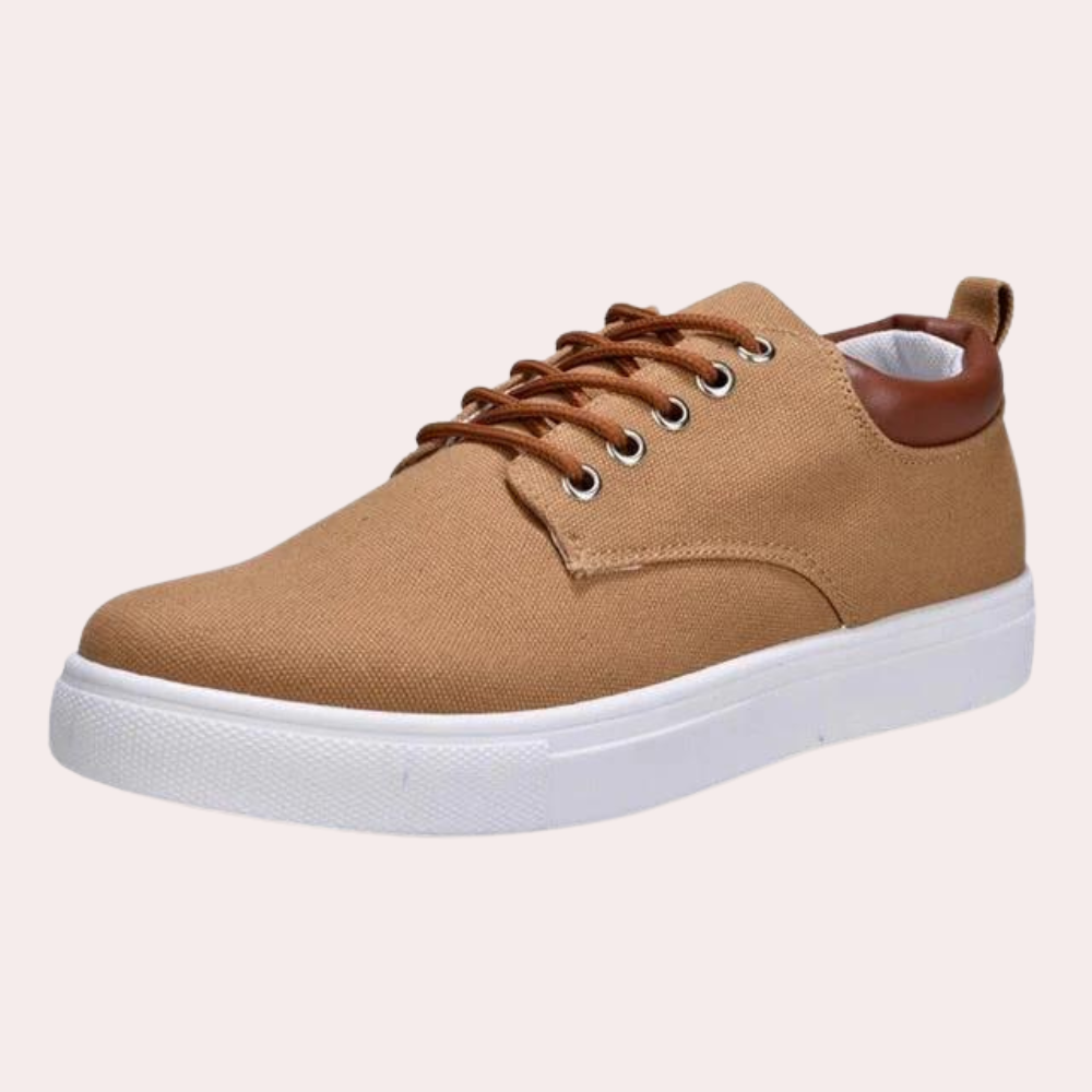 Chaussures basses homme – Slim fit – Similicuir – Semelle en caoutchouc blanc