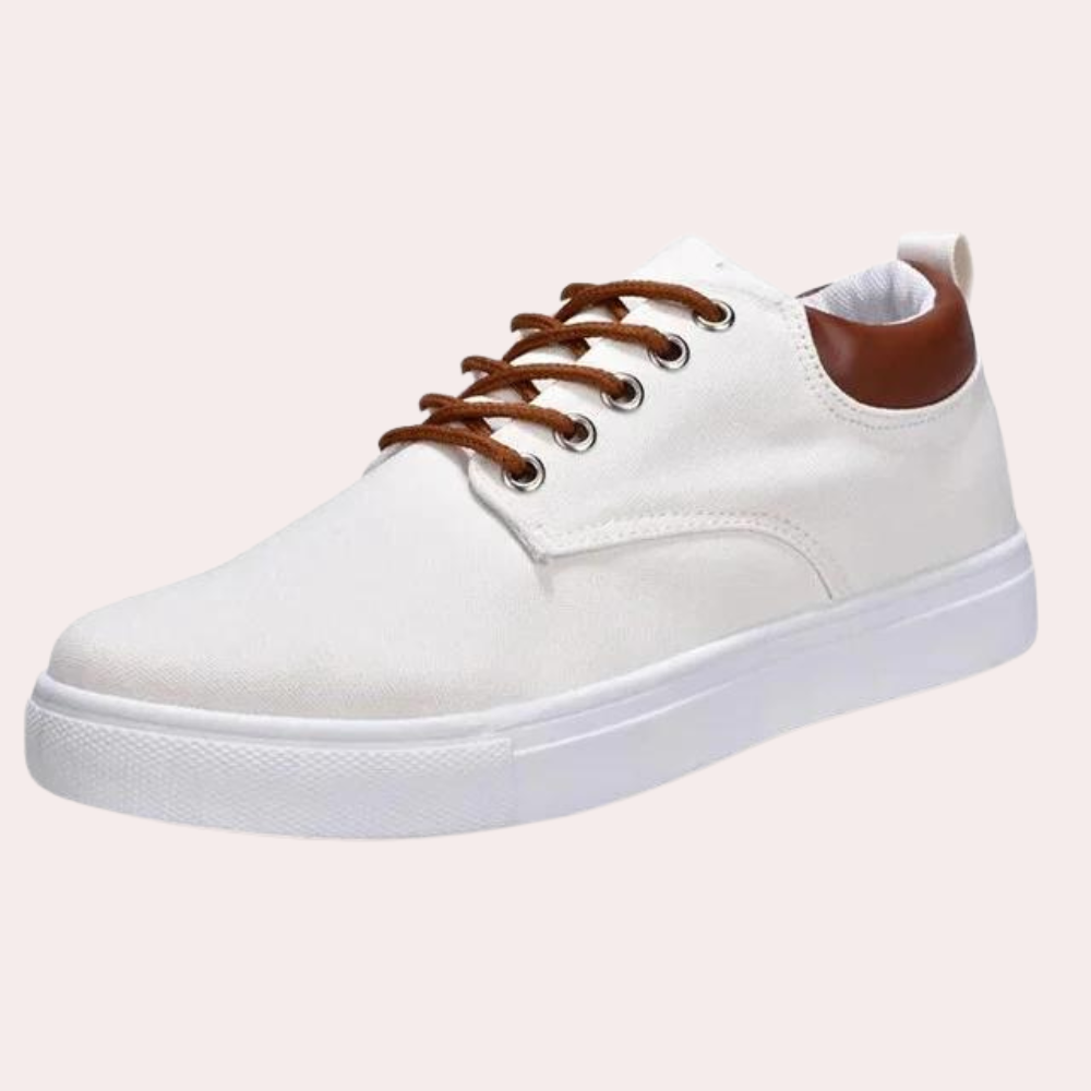 Chaussures basses homme – Slim fit – Similicuir – Semelle en caoutchouc blanc