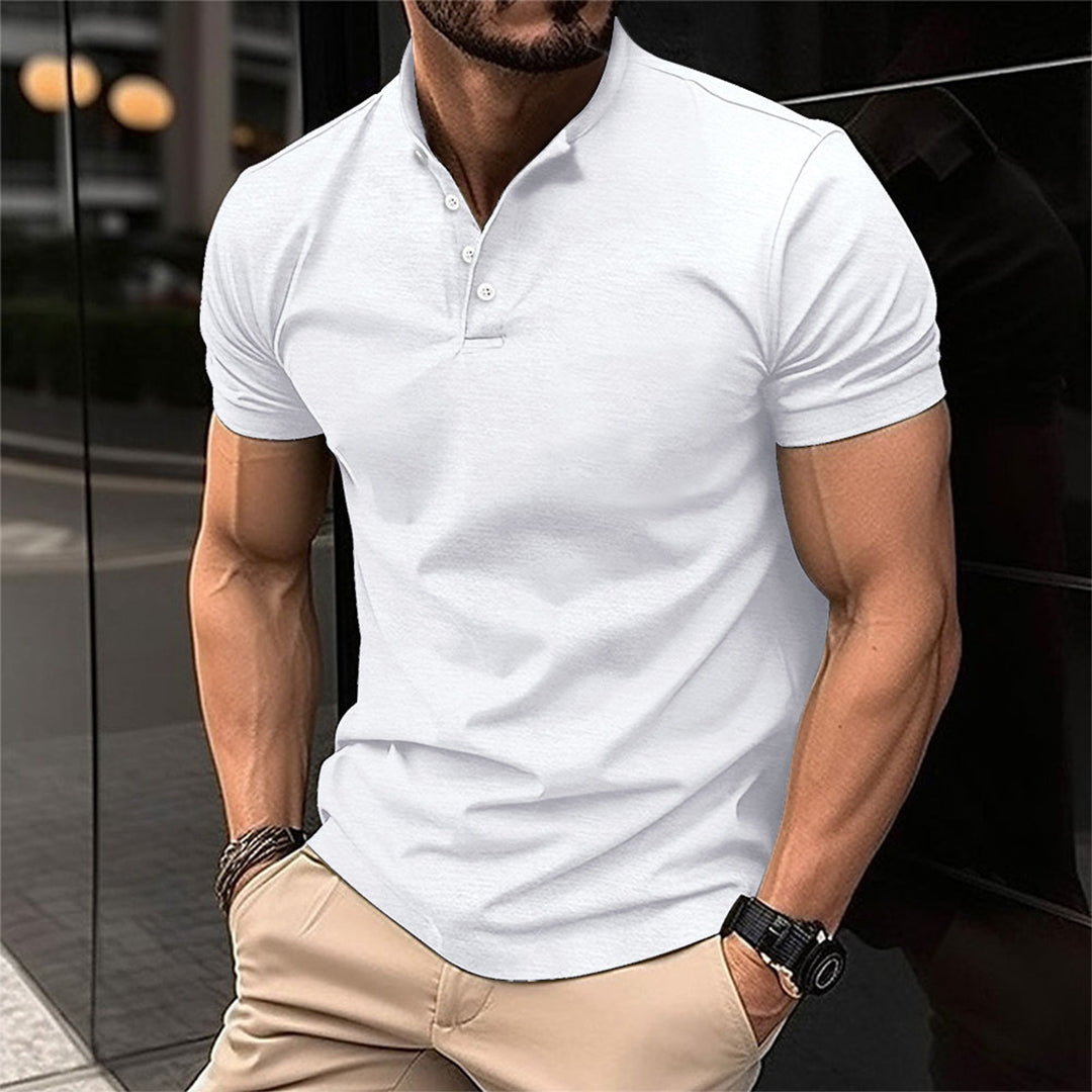 Polo homme – Coupe ajustée – Maille douce – Manches courtes
