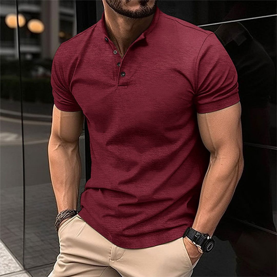 Polo homme – Coupe ajustée – Maille douce – Manches courtes