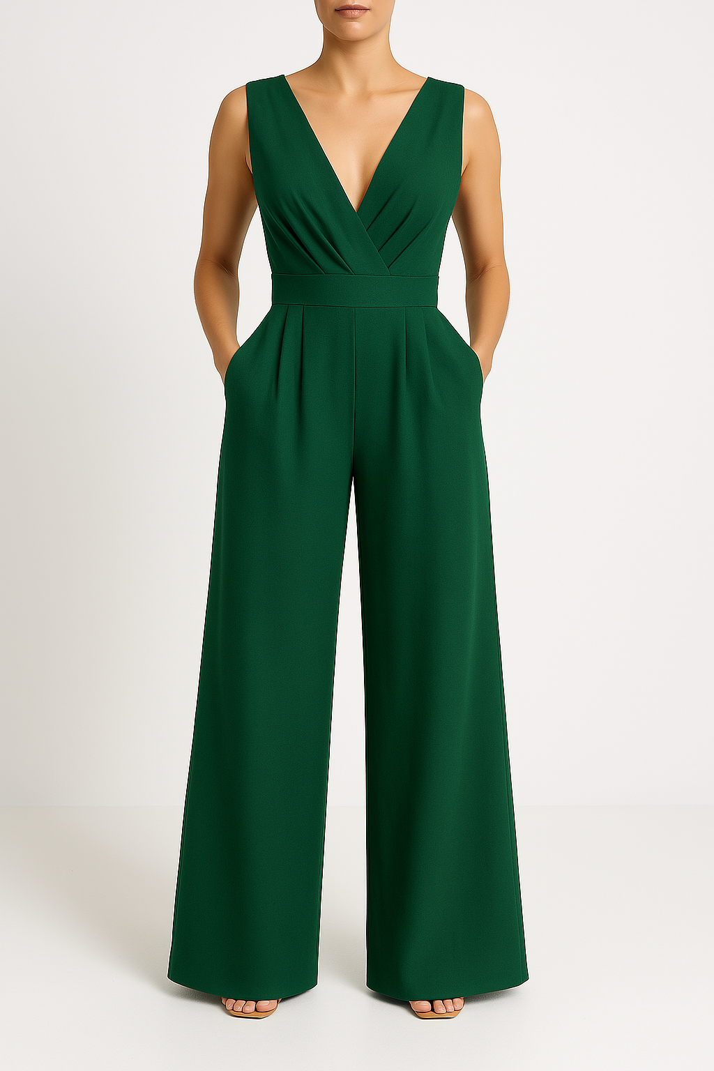 Combinaison Femme – Coupe Slim – Sans Manches – Jambes Larges