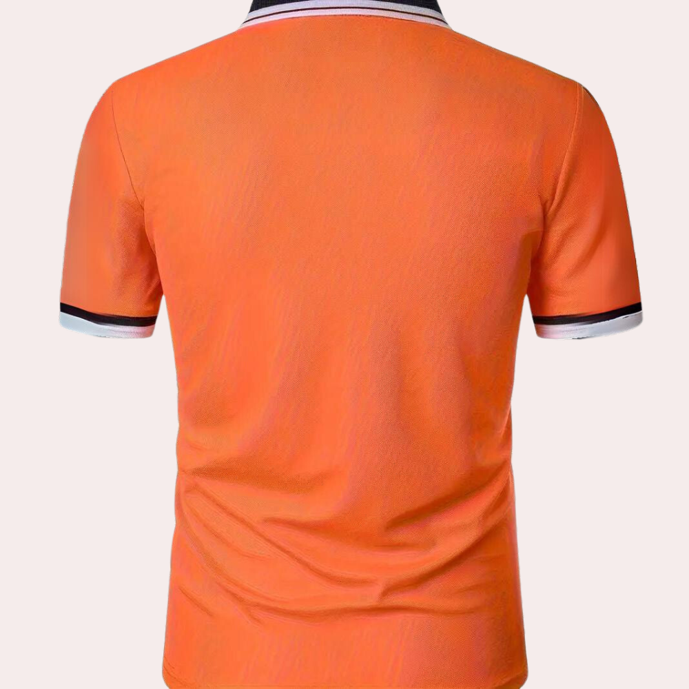 Polo homme – Coupe slim – Col contrasté – Style décontracté
