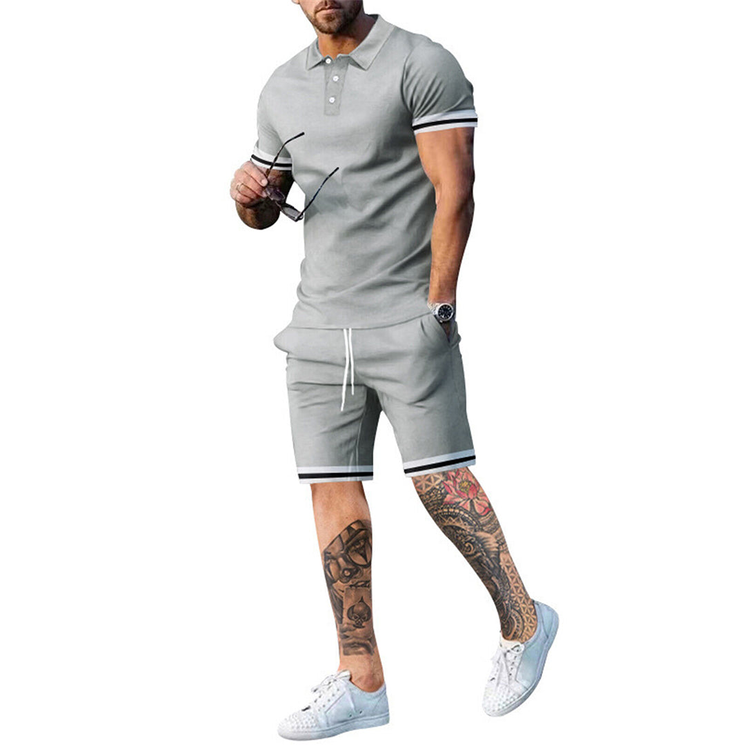 Ensemble polo et short homme – Coupe slim – Style sport décontracté
