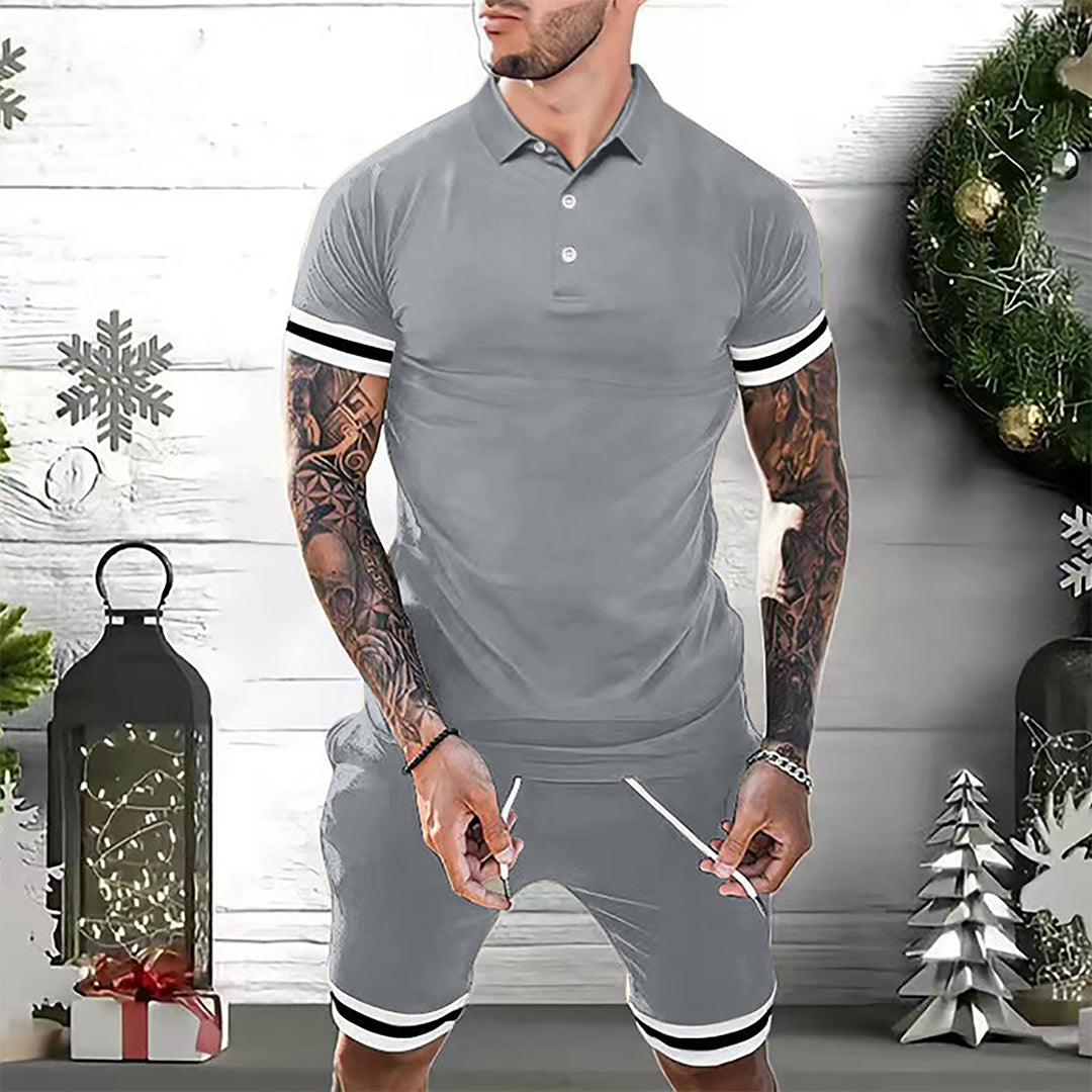 Ensemble polo et short homme – Coupe slim – Style sport décontracté
