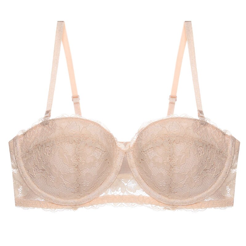 Soutien-gorge balconnet femme – Dentelle raffinée – Armatures – Bretelles réglables