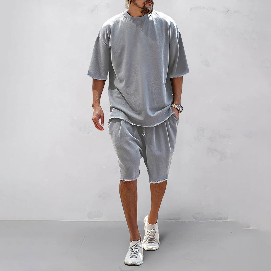 Ensemble Homme Décontracté – T-shirt Oversize et Short – Coupe Ample