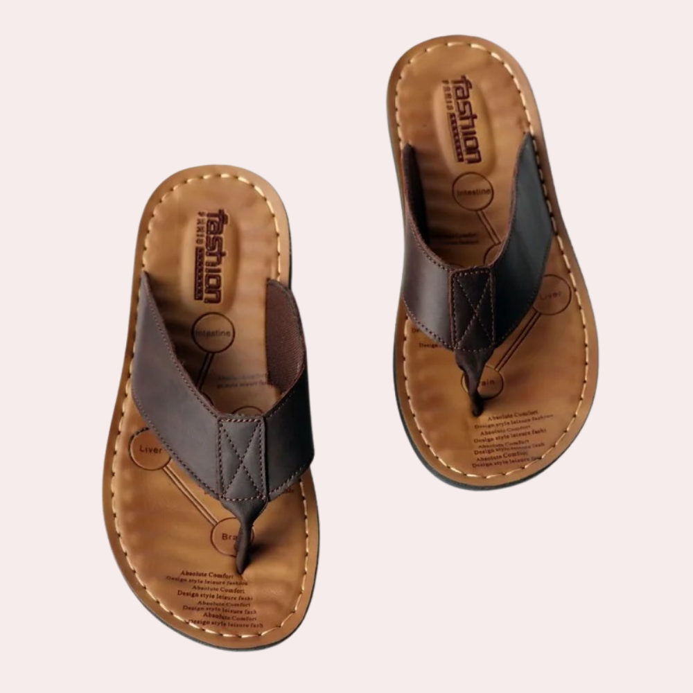 Chaussons homme – Bout ouvert – Enfilage facile – Semelle rembourrée confort