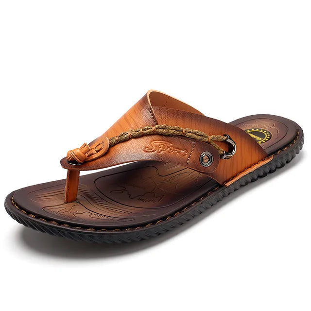 Tongs homme – Bride – Semelle antidérapante – Bout ouvert confort
