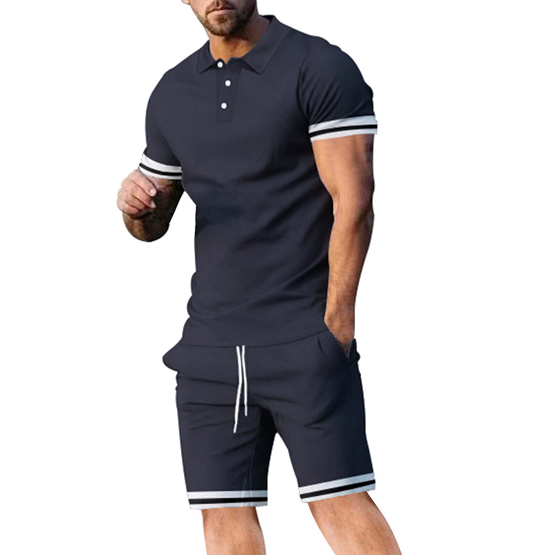 Ensemble polo et short homme – Coupe slim – Style sport décontracté