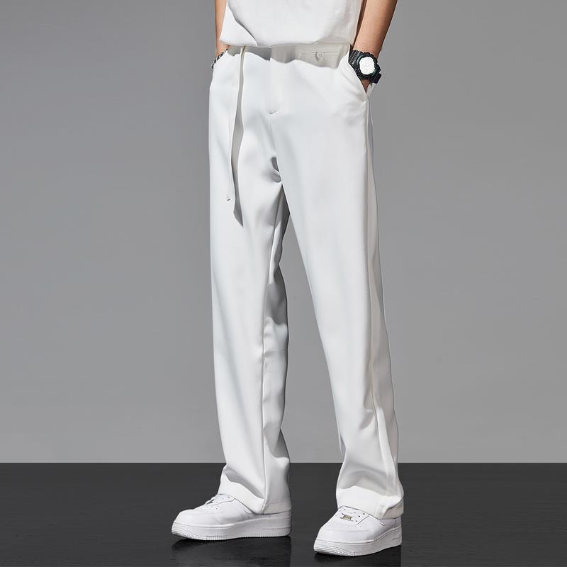 Pantalon homme – Coupe décontractée – Jambe droite – Tissu léger respirant