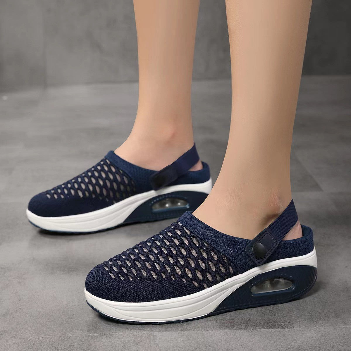 Sandales femme – Enfilage facile – Semelle amortissante – Maintien talon