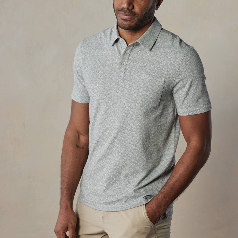 Polo homme – Coupe classique – Tissu respirant – Manches courtes – Poche poitrine