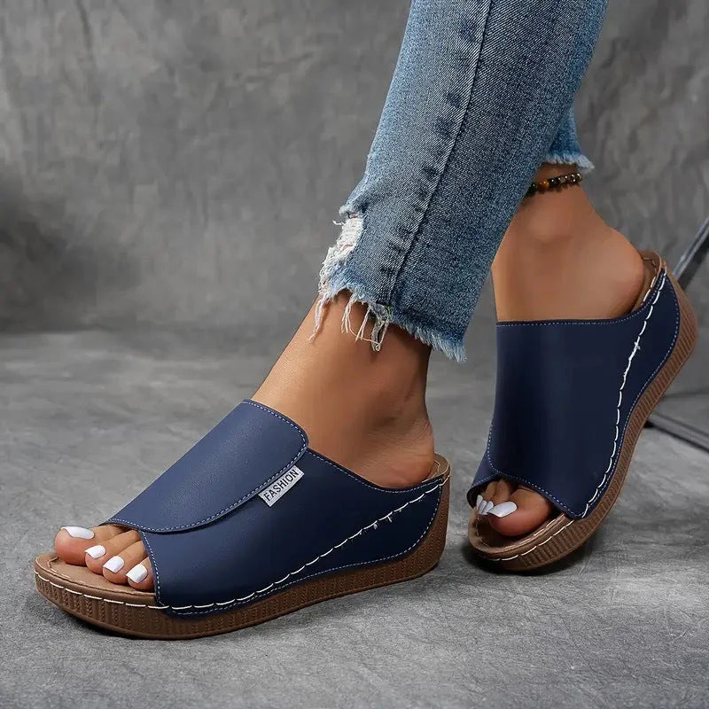 Femme Mules en Cuir - Silhouette Aérodynamique - Confort Versatile - Design Élégant