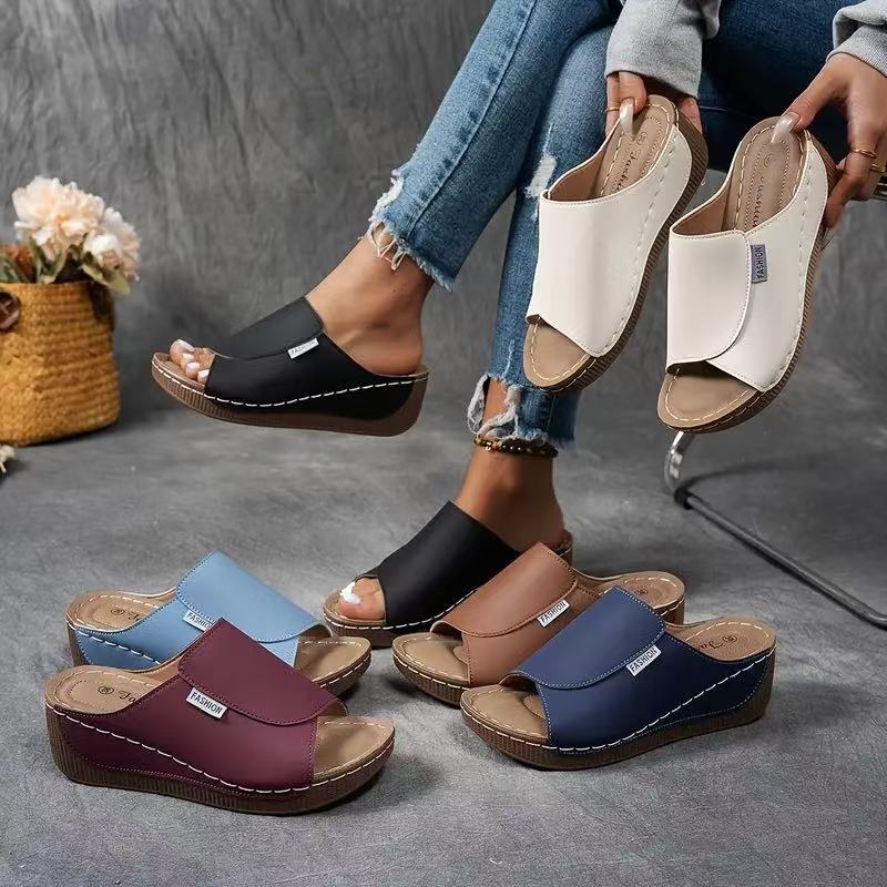 Femme Mules en Cuir - Silhouette Aérodynamique - Confort Versatile - Design Élégant