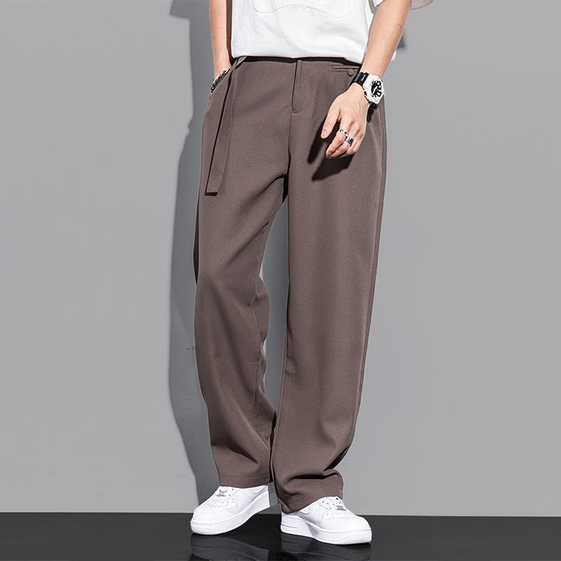 Pantalon homme – Coupe décontractée – Jambe droite – Tissu léger respirant