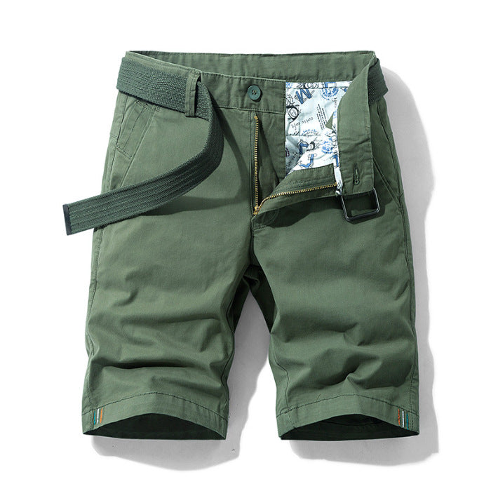 Short homme – Coupe décontractée – Ceinture ajustable – Poches latérales