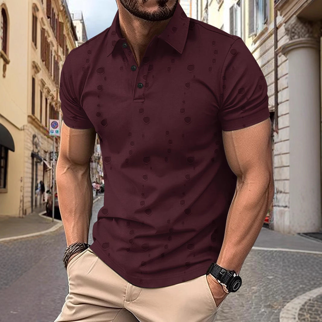 Polo homme – Coupe slim – Design effet usé