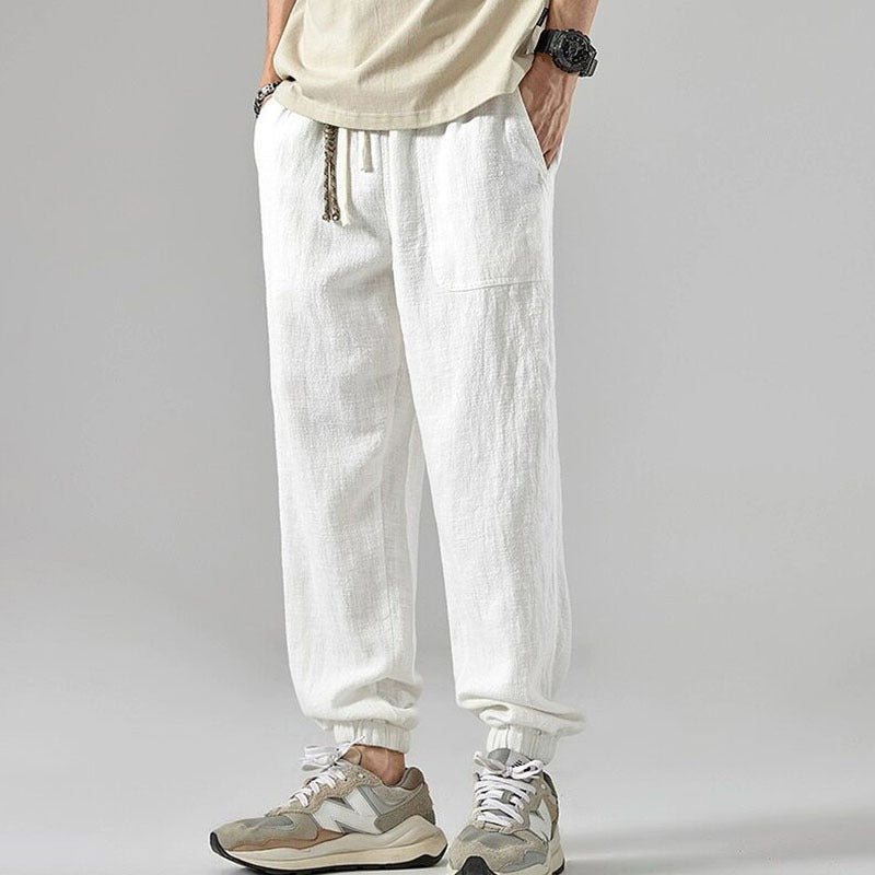 Pantalon Jogging Homme – Coton Respirant – Coupe Décontractée – Taille Cordon – Chevilles Élastiquées