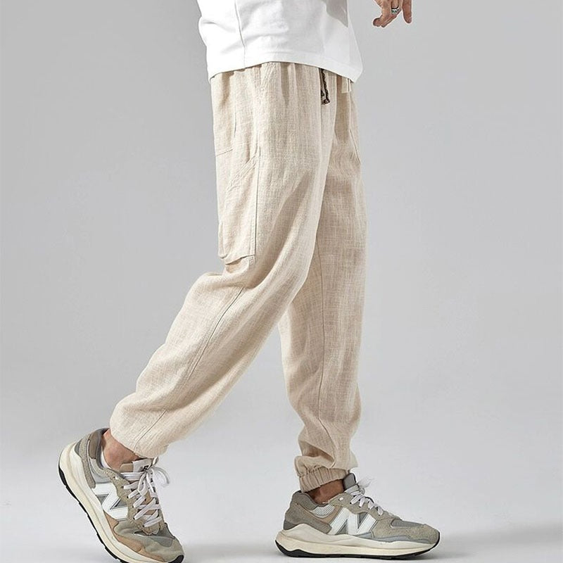 Pantalon Jogging Homme – Coton Respirant – Coupe Décontractée – Taille Cordon – Chevilles Élastiquées