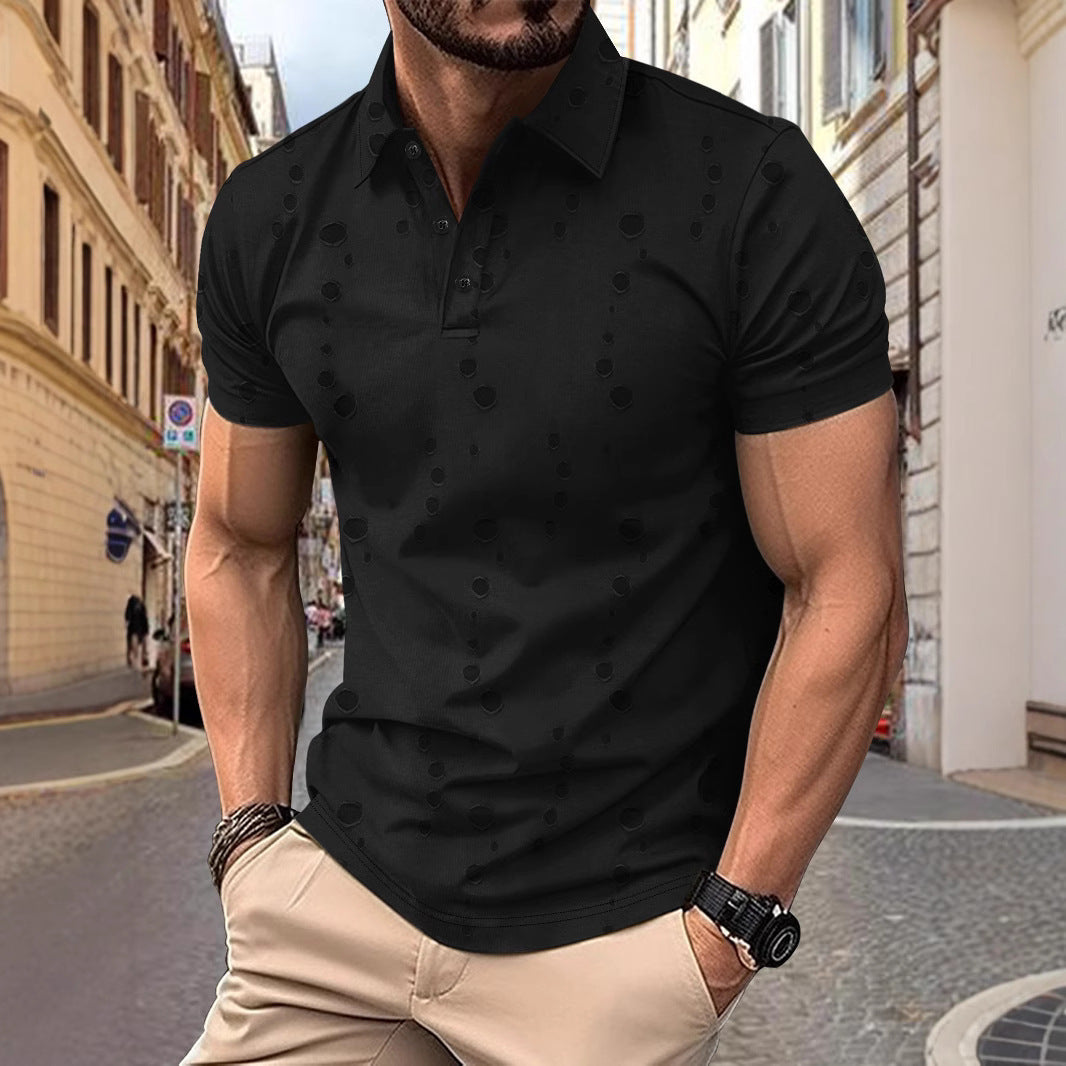 Polo homme – Coupe slim – Design effet usé
