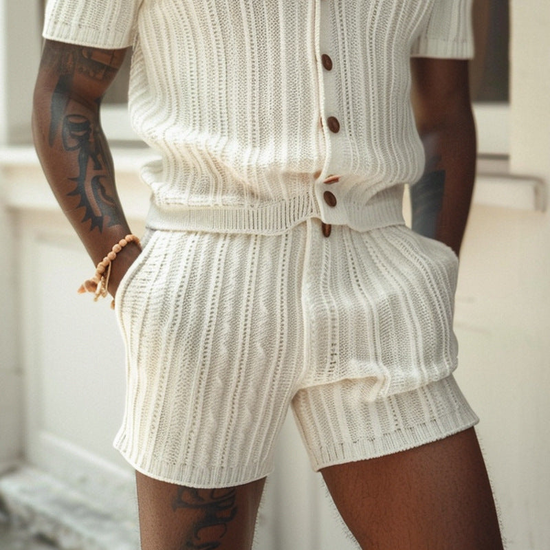Ensemble Homme T-shirt et Short – Coupe Slim – Style Décontracté