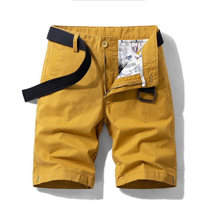 Short homme – Coupe décontractée – Ceinture ajustable – Poches latérales