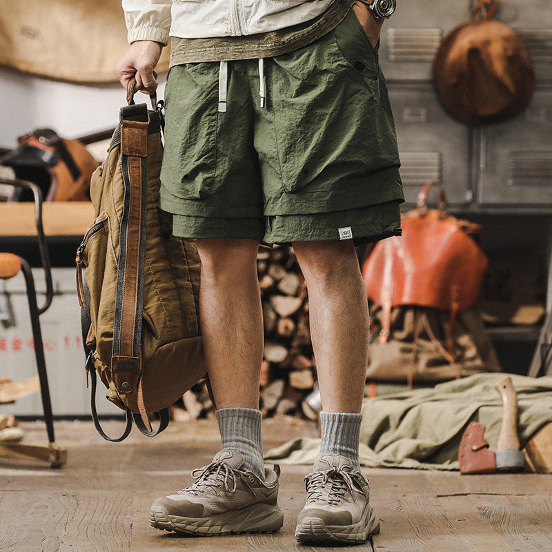 Short cargo homme – Séchage rapide – Coupe ample – Taille ajustable – Poches ventilées
