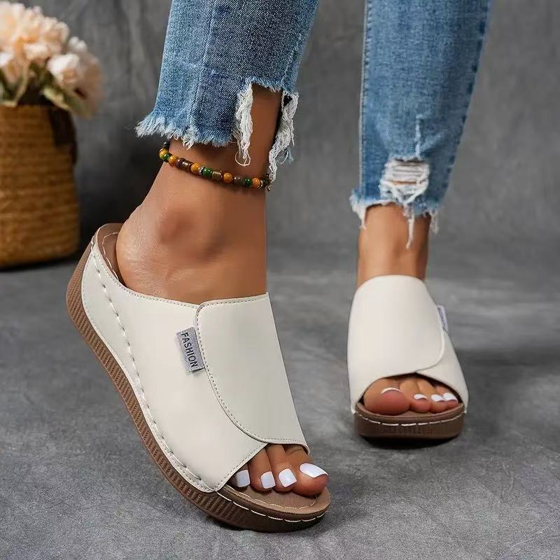 Femme Mules en Cuir - Silhouette Aérodynamique - Confort Versatile - Design Élégant