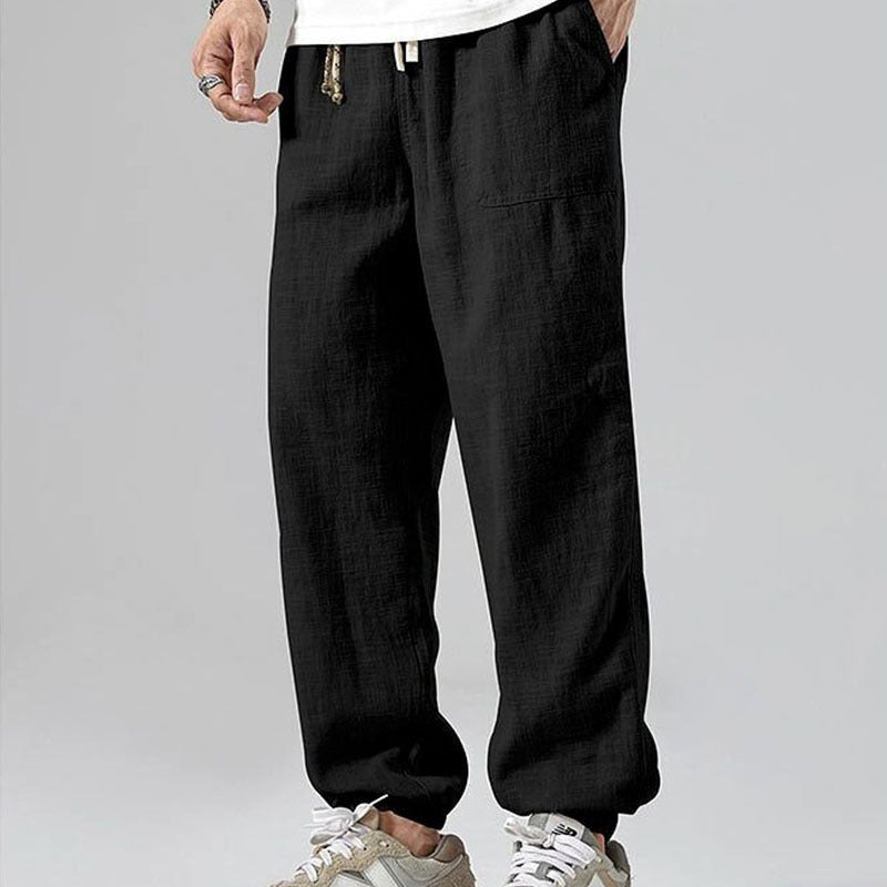 Pantalon Jogging Homme – Coton Respirant – Coupe Décontractée – Taille Cordon – Chevilles Élastiquées
