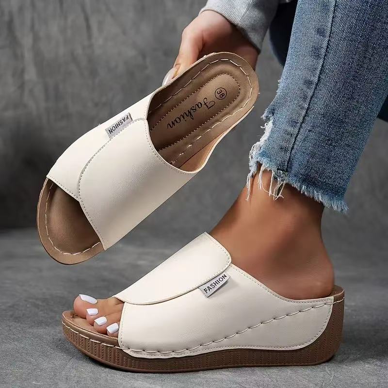 Femme Mules en Cuir - Silhouette Aérodynamique - Confort Versatile - Design Élégant