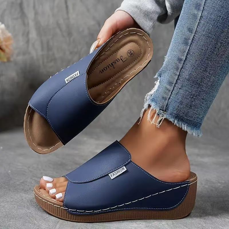 Femme Mules en Cuir - Silhouette Aérodynamique - Confort Versatile - Design Élégant