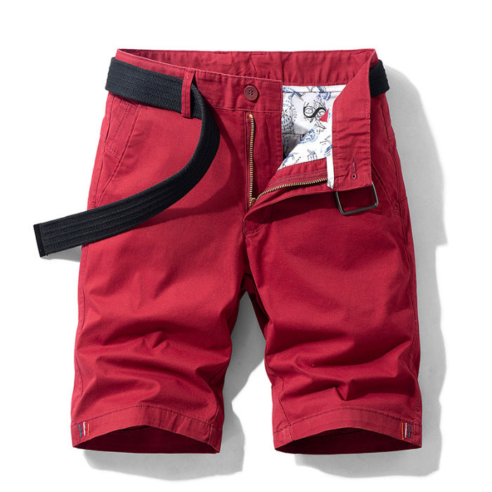 Short homme – Coupe décontractée – Ceinture ajustable – Poches latérales