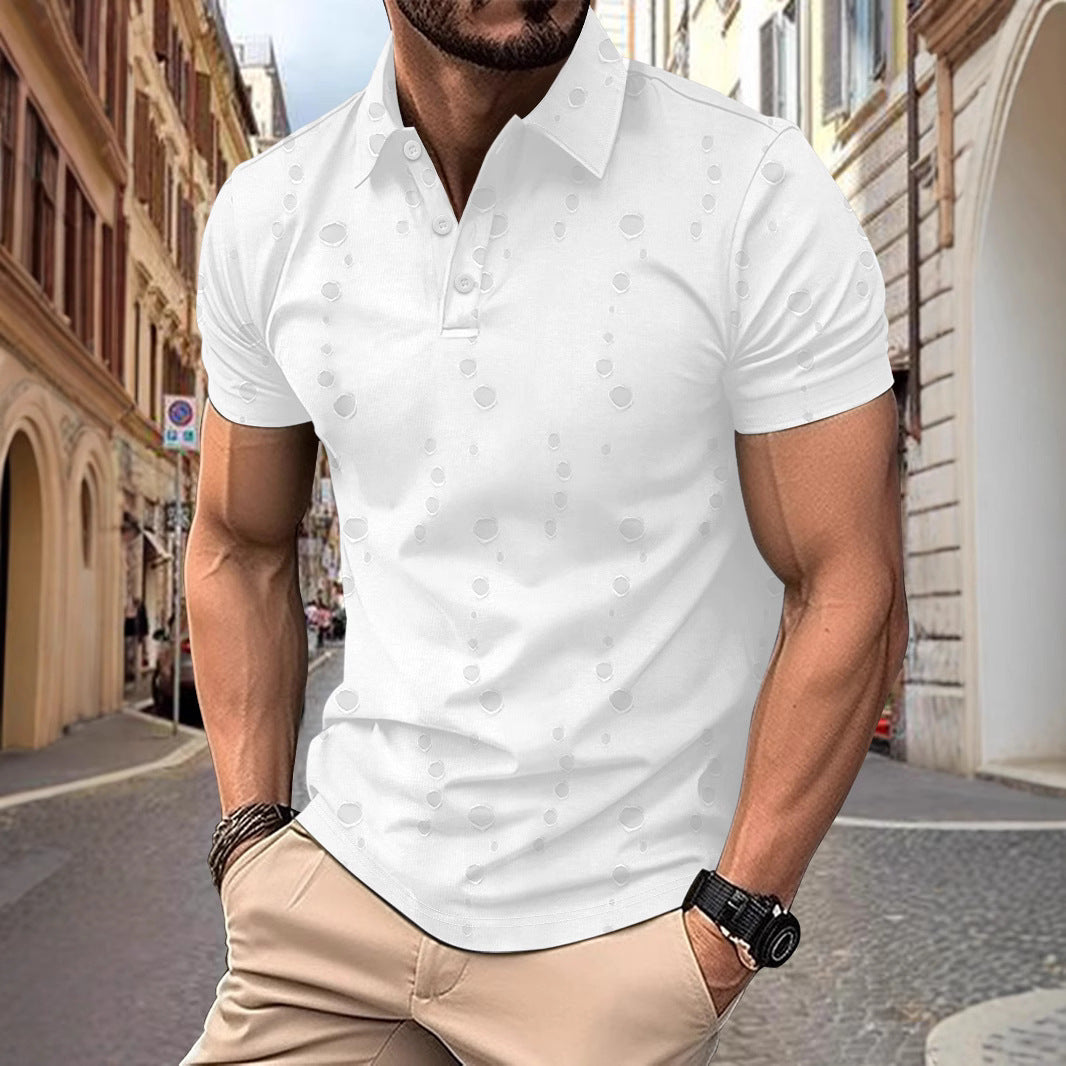 Polo homme – Coupe slim – Design effet usé