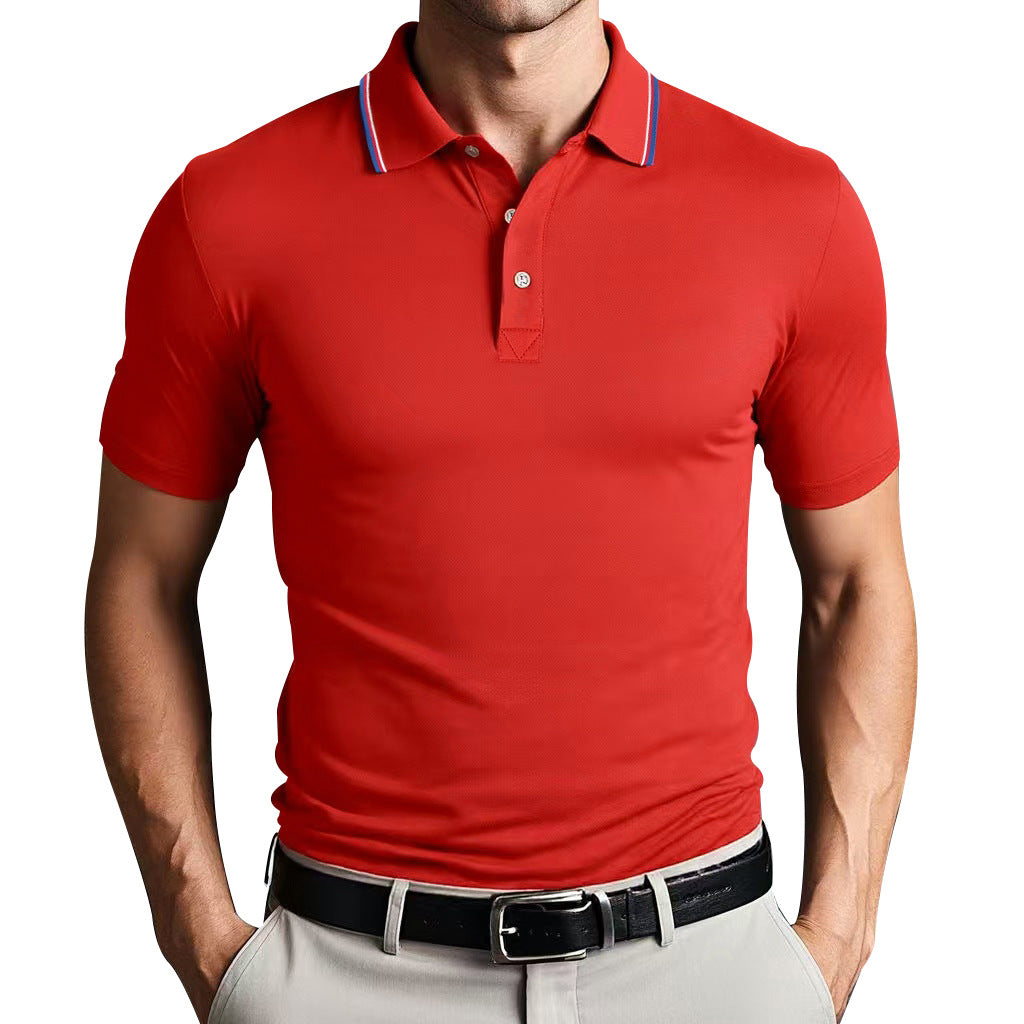 Polo pour homme - Coupe ajustée - Tissu doux et respirant - Manches courtes élégantes