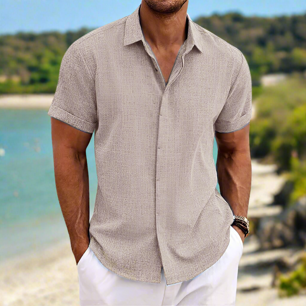 Chemise Homme – Manches Courtes – Coupe Décontractée – Tissu Respirant – Style Boutonné