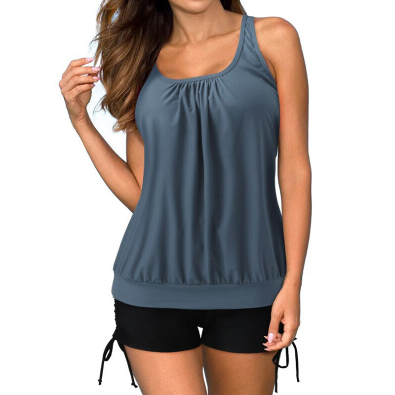 Ensemble Tankini pour femmes – Tankini fluide – Short couvrant ajustable – Tissu respirant extensible
