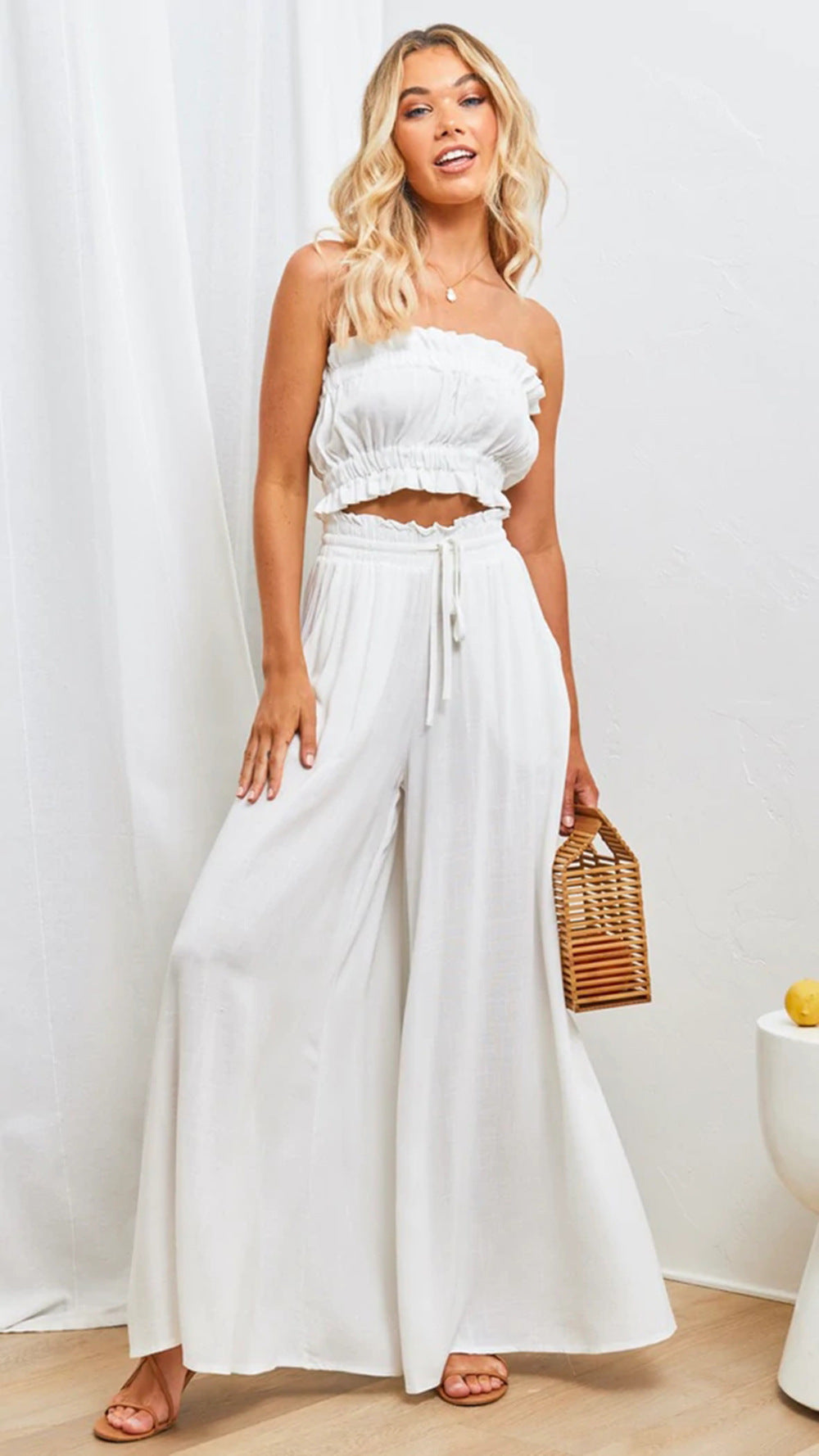 Pantalon femme – Coupe ample – Taille élastique
