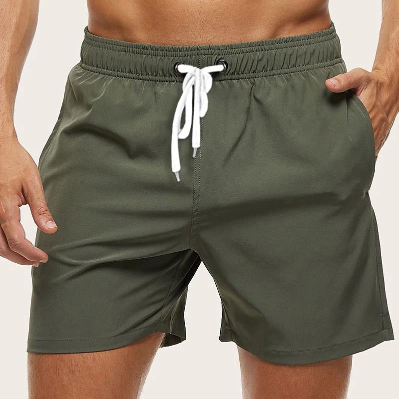 Maillots de bain pour hommes – Séchage rapide – Coupe régulière – Longueur mi-cuisse – Poches